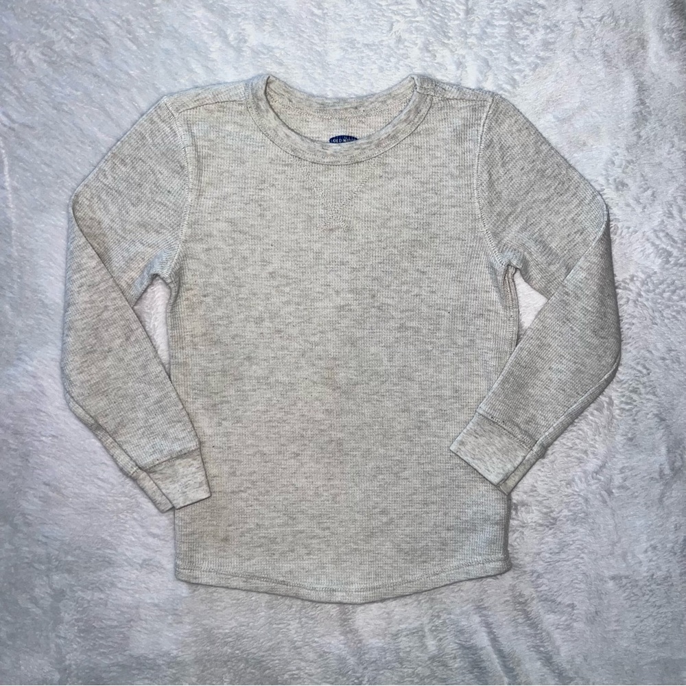 Old Navy Light Tan Kids Long Sleeve Tee - Picture 1 of 3